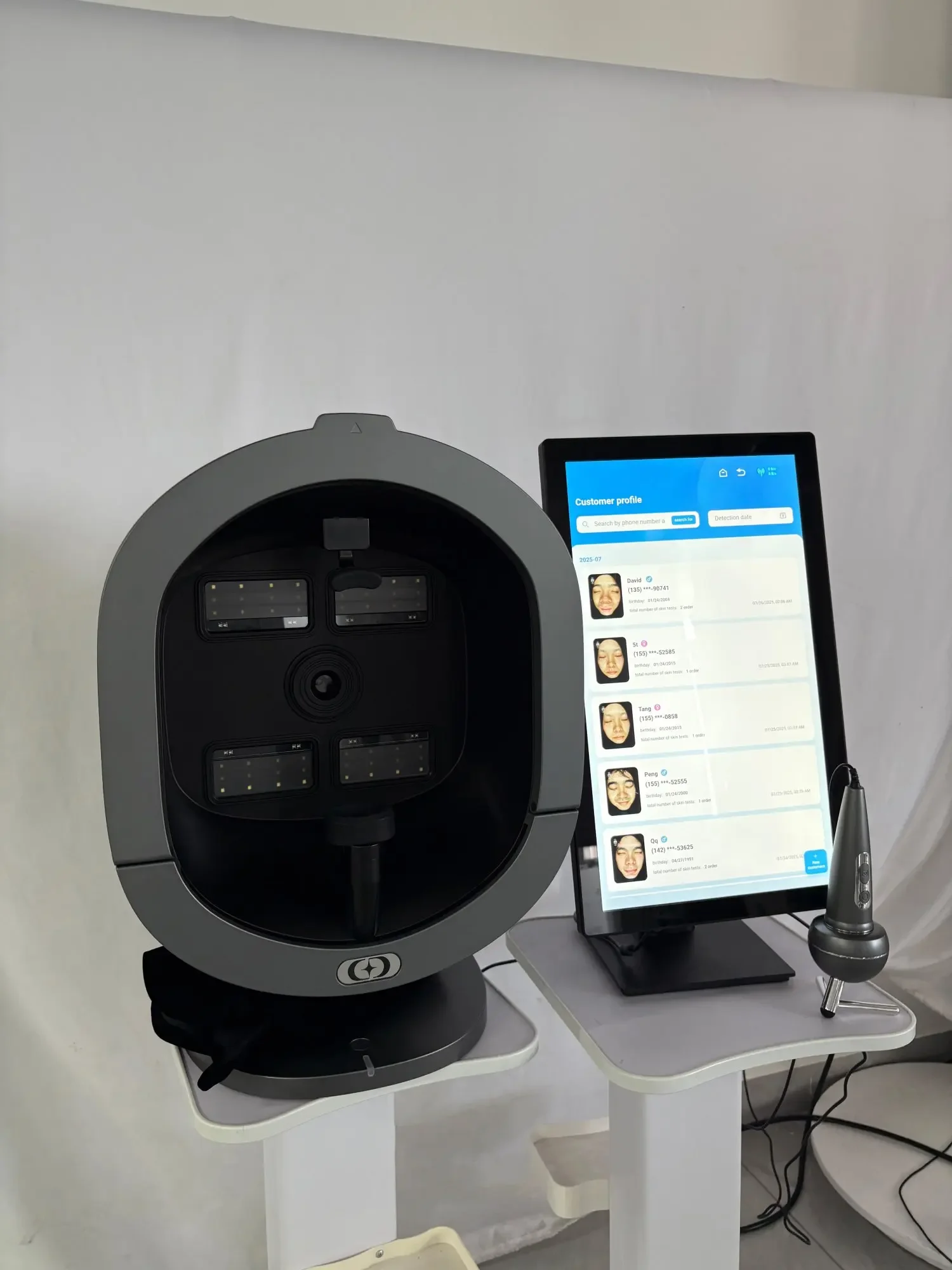 X5 POR 3D AI顔肌分析器 8スペクトルプロフェッショナル肌診断美容サロン機器 肌の問題検出用