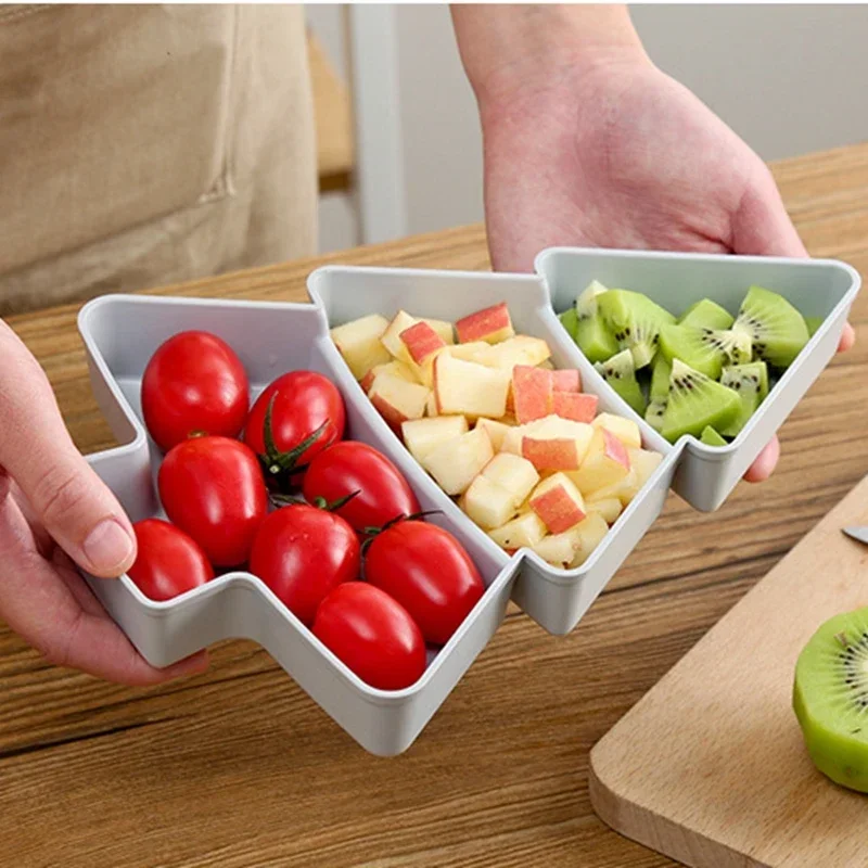 Plastic Fruit Tray Snack Basket Food Storage Container Candy Dish Dried Fruit Holder Creative Lunch Tableware Kitchen Organizer