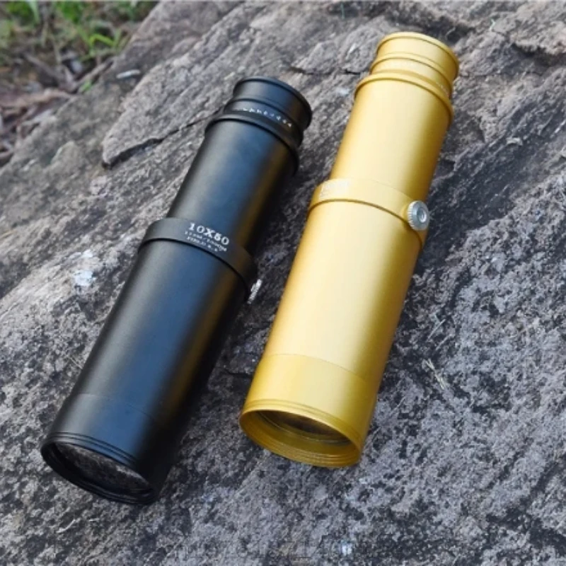 10X50 Large Eyepiece Navigation Monocular Telescopic Metal Optical High Magnification High-definition Wide-angle Telescope