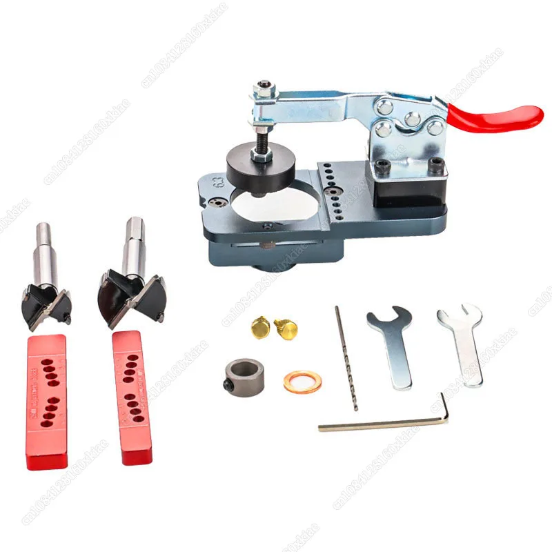 Woodworking Concealed Hinge Jig Drilling Guide Locator And 26mm/35mm Hinge Boring Bit With Fixture for Cabinet Cupboard Door