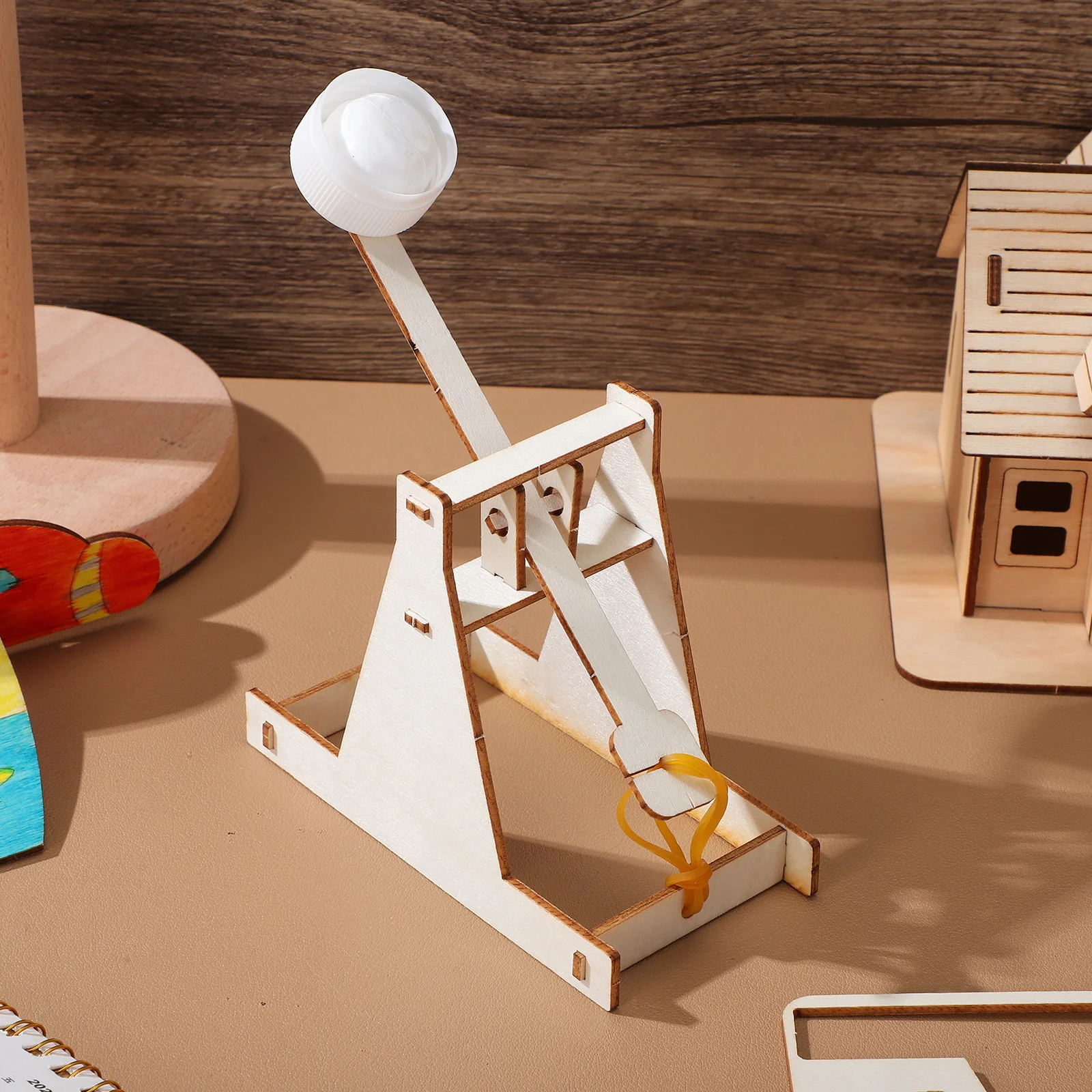 Zestaw do samodzielnego montażu katapulty, drewniany zestaw inżynieryjny dla dzieci, kreatywne zajęcie, starożytna maszyna do obózowania, edukacyjny.