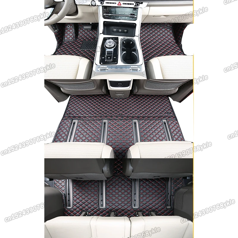 leather car interior floor mat for kia carnival ka4 2021 2022 2023 2024 2025 mpv accessories carpet mats styling foot rest