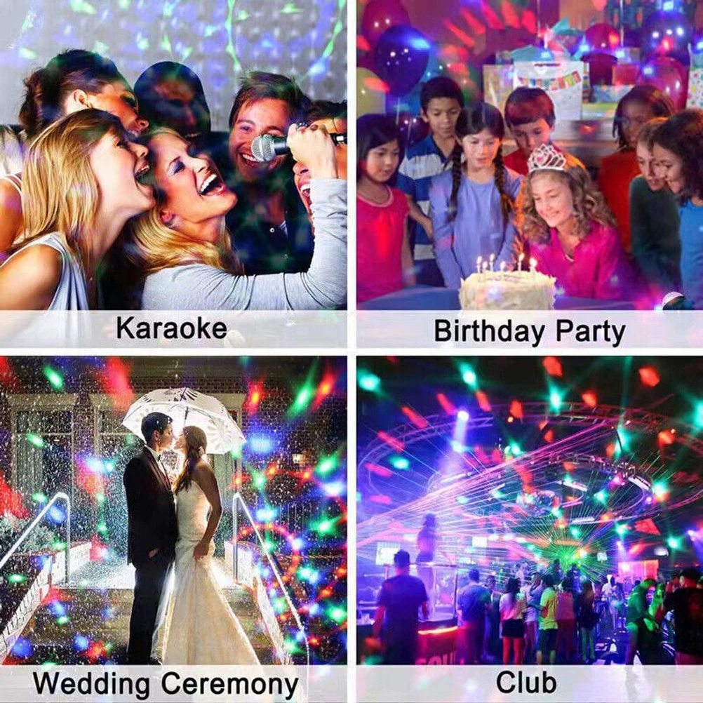 

Colorful Rotating Lamp Bright Lights E27 Socket Safe Durable Home Stage Club Dance Party Celebration Performance Bar