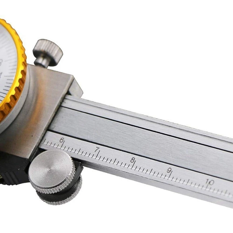 A81M New Dial Calipers 0-150Mm 0.02Mm High Precision Industry Stainless Steel Vernier Caliper Shockproof Metric Measuring Tool