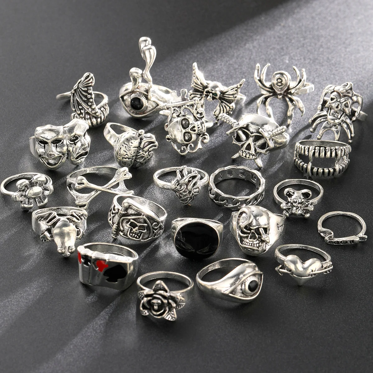 24 Adet Vintage Geometrik Dese - Vintage Punk Knuckle Rings Set incelemesi ve fiyatı