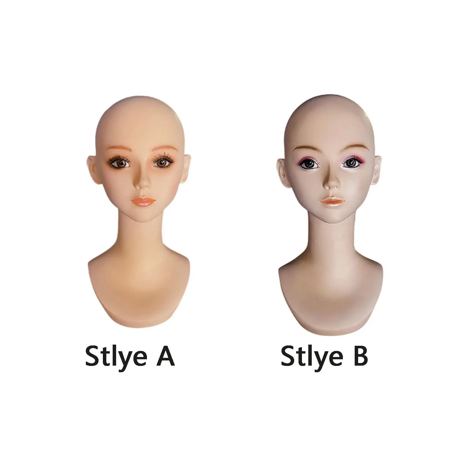 

Realistic Mannequin Head Wig Showing Stand Manikin Head Bust Jewelry Display Head for Earrings Eyeglasses Necklace Showcase