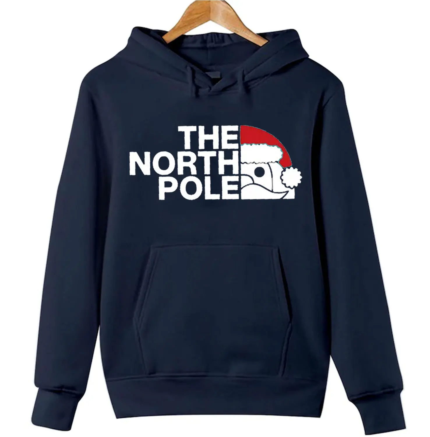 Sudadera con capucha navideña The NORTH POLE Santa Navidad Unisex Nuevo en sudaderas con capucha Meery Sudadera con capucha Regalo de Navidad para hombres Mujeres Streetwear Jersey