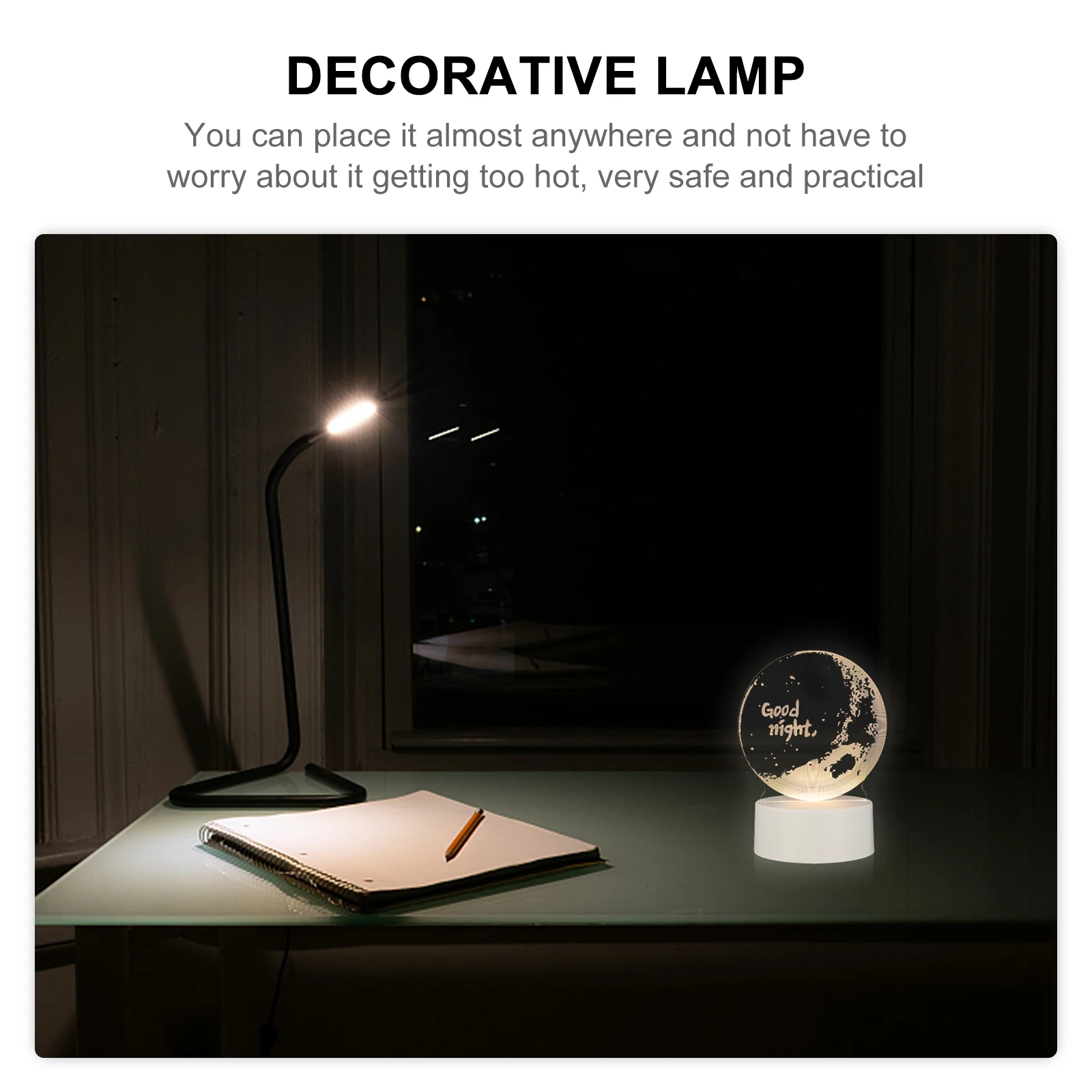 

3D Night Resin Creative Desk Decor Warm Glow Touch Creative Lamp Control Lovely Bedroom Accent Small Night Lamp