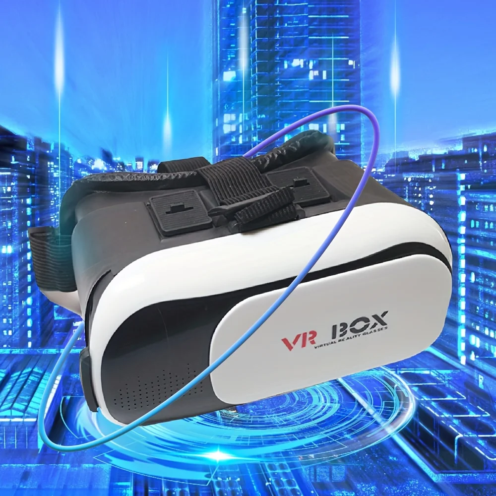 سماعة الواقع الافتراضي VR BOX ثلاثية الأبعاد - حزام قابل للتعديل، متوافق مع الهاتف الذكي، لا حاجة إلى بطارية، غطاء رأس قابل للتعديل #4