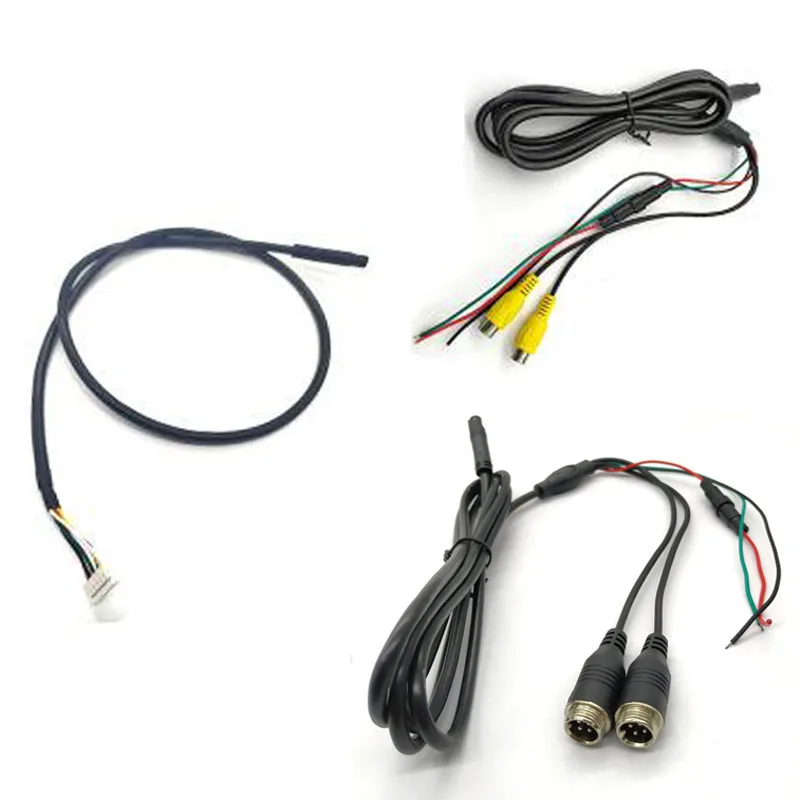 

8 Pin external power cable Av or Aviation head For reversing image 7 inch or 9 inch display machine external power cord