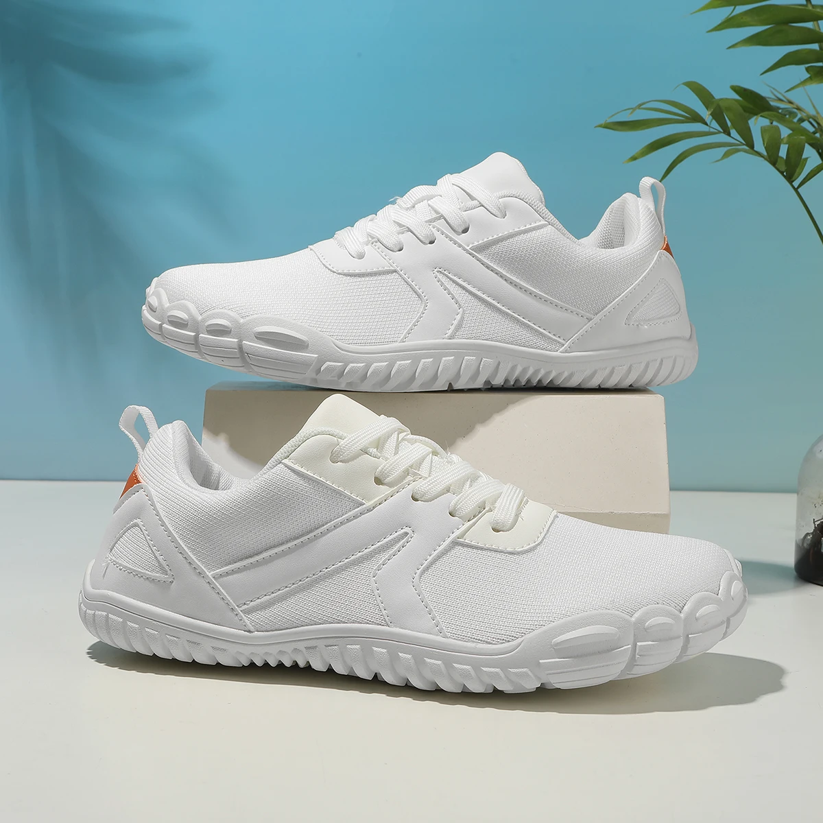 

ZERJER Drop Barefoot Running Shoes, Soft & Slip-Resistant Casual Sneakers, Breathable Mesh Footwear for Gym & Outdoor Activi
