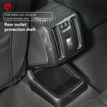 Car Rear Air Conditioning Outlet Vent Cover Trim Sticker Accessories For BMW MINI U25 2024-UP ABS Style Cover Trim