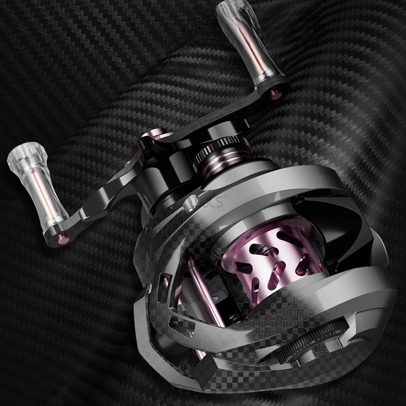 Imagem -02 - Baitcasting Gota de Água Roda Metal Híbrido Rolamento Cerâmico Fibra de Carbono Leve Spinning Reels 7.1:1gear Ratio Mais 1bb 117g