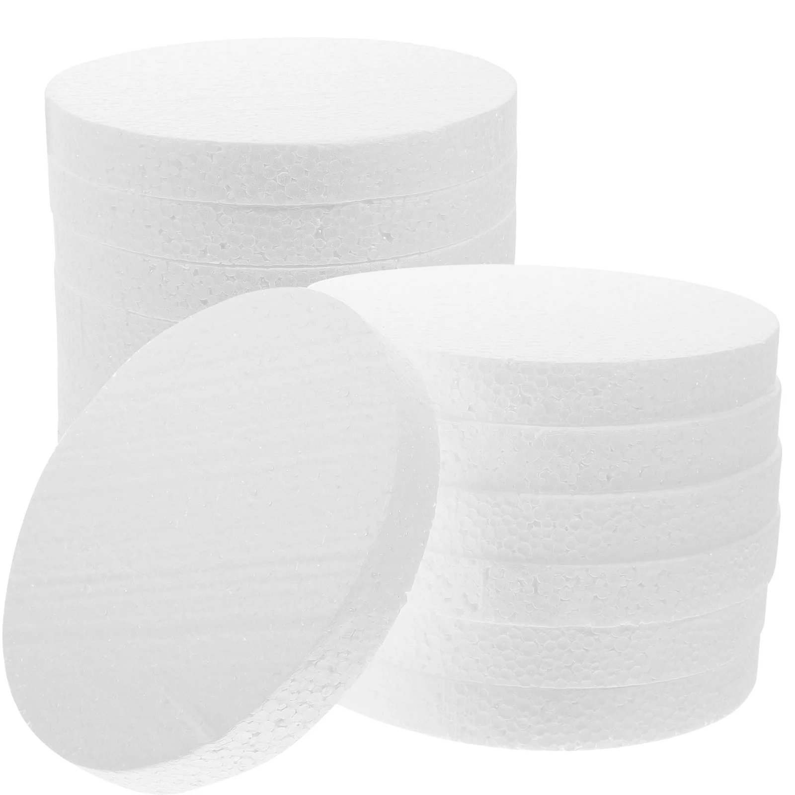 16 pçs disco de espuma branca bolo suporte bandeja artesanato círculos fondant prática placa única espumas