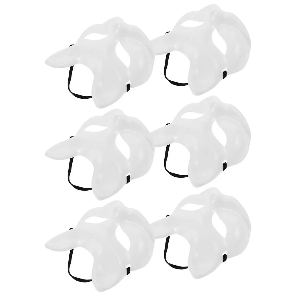 

6 Pcs Fox Masks Blank Lightweight Unpainted DIY Masquerade Party Supplies Creative Costume Accessories Women Carnival Decorative