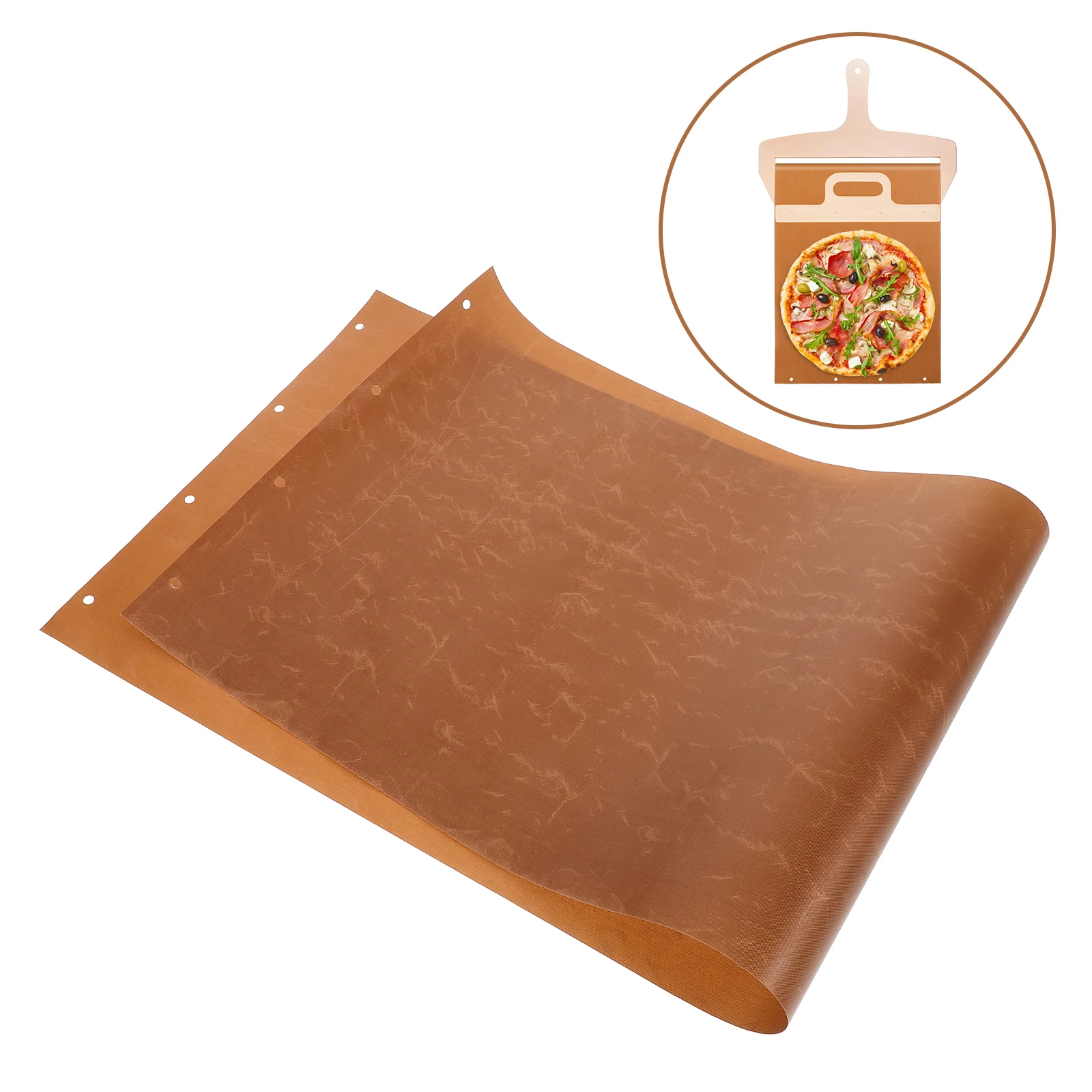 

High Temperature Cloth for Pizza Shovel Non-stick Baking Replacement Orange Sliding Pizza Peel Cloth Oven Safe Versatile Use