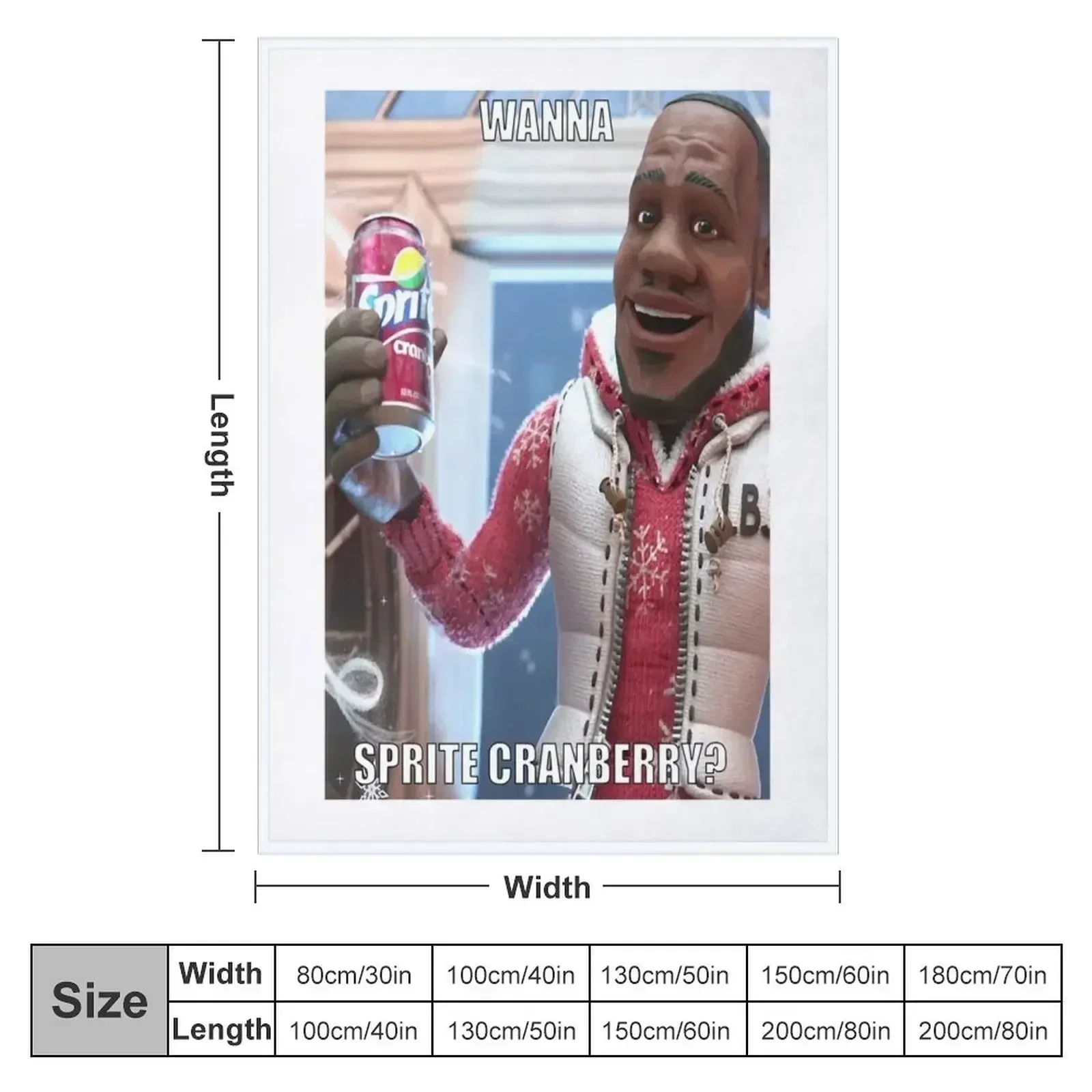 Sprite Cranberry - Wanna Sprite Cranberry Throw Blanket couch cozy soft plush fuzzy picnic outdoor blanket