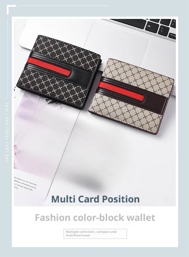 Neues Modell Multikartenfach Leder-Geldbörse für Herren Handgewebte Modische Einfache Ultradünne Münzbörse – Detail 1