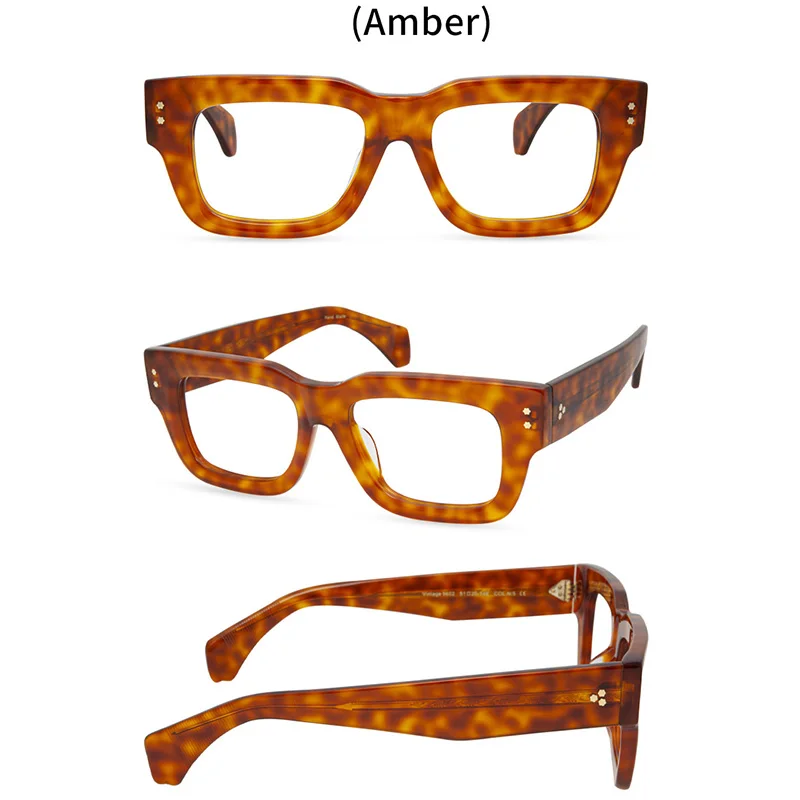 

Belight Optical Classical Thick Acetate Square Shape Glasses Frame Men Women Prescription Eyeglasses Retro Eyewear 9602