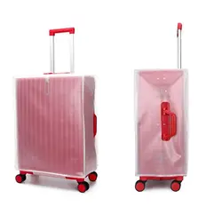 16-28 Inch Travel Luggage Cover Waterproof EVA Luggage Protector Cover Transparent Dustproof Suitcase Protector Cover Luggage