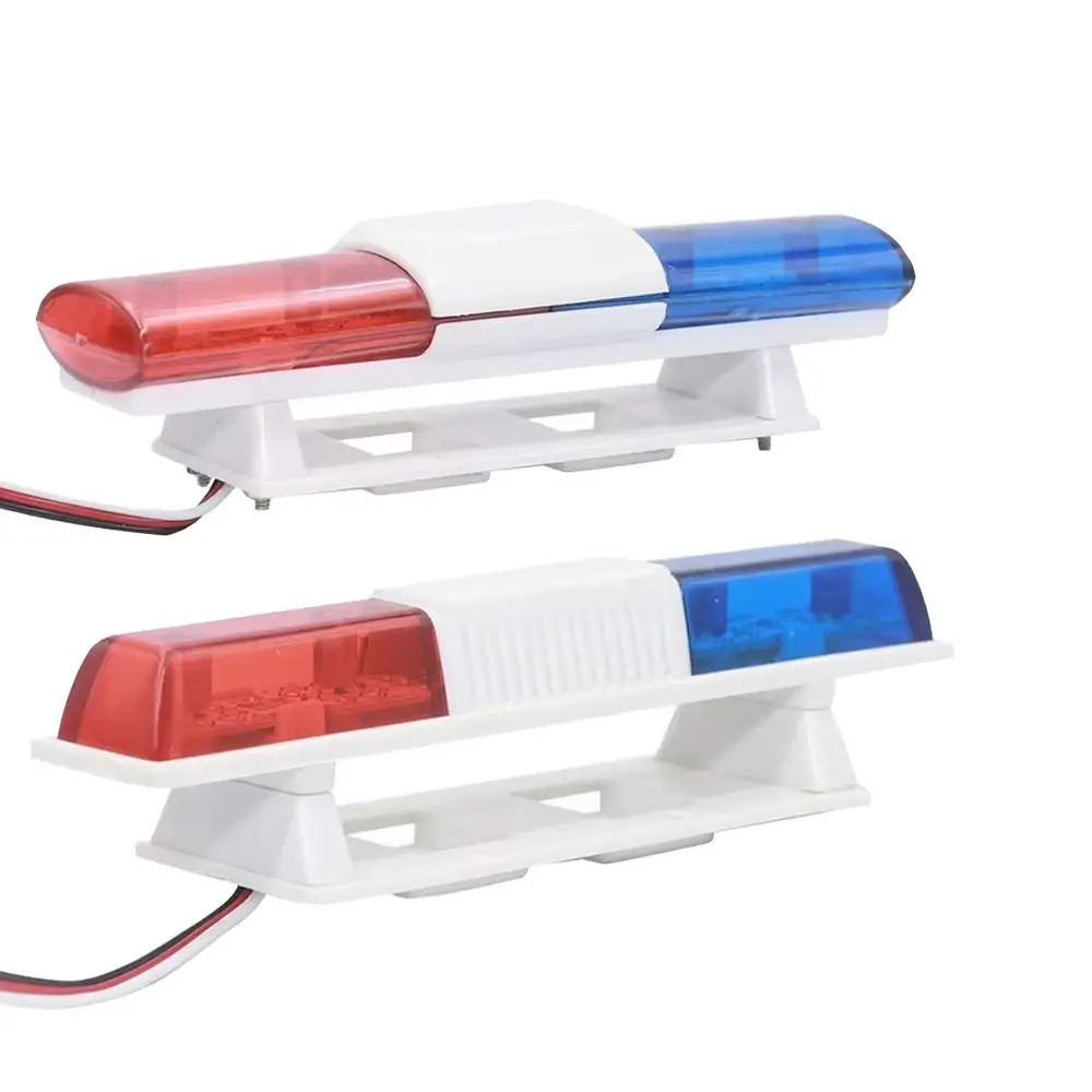 Luz de Flash de policía LED 1/10, 6 modos de simulación, luces alarmantes, piezas de vehículos RC rojo y azul, accesorios de coche RC para Axial SCX10 D90