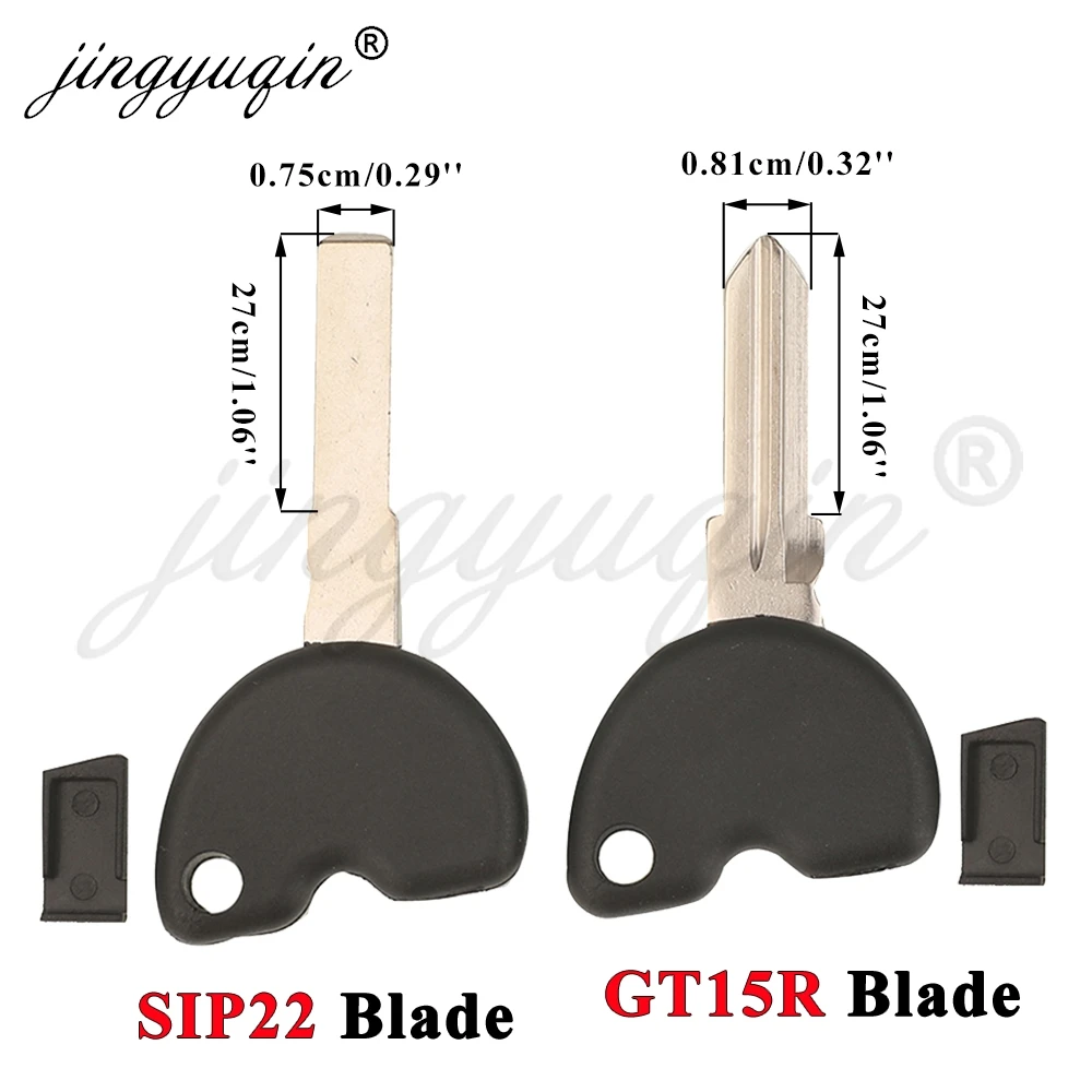 Llave de motocicleta jingyuqin para Vespa Piaggio 3vte Fly 125 Gts Gtv 250 300 LXV150 MP3 Beverly 350 Scooter sin chip transpondedor