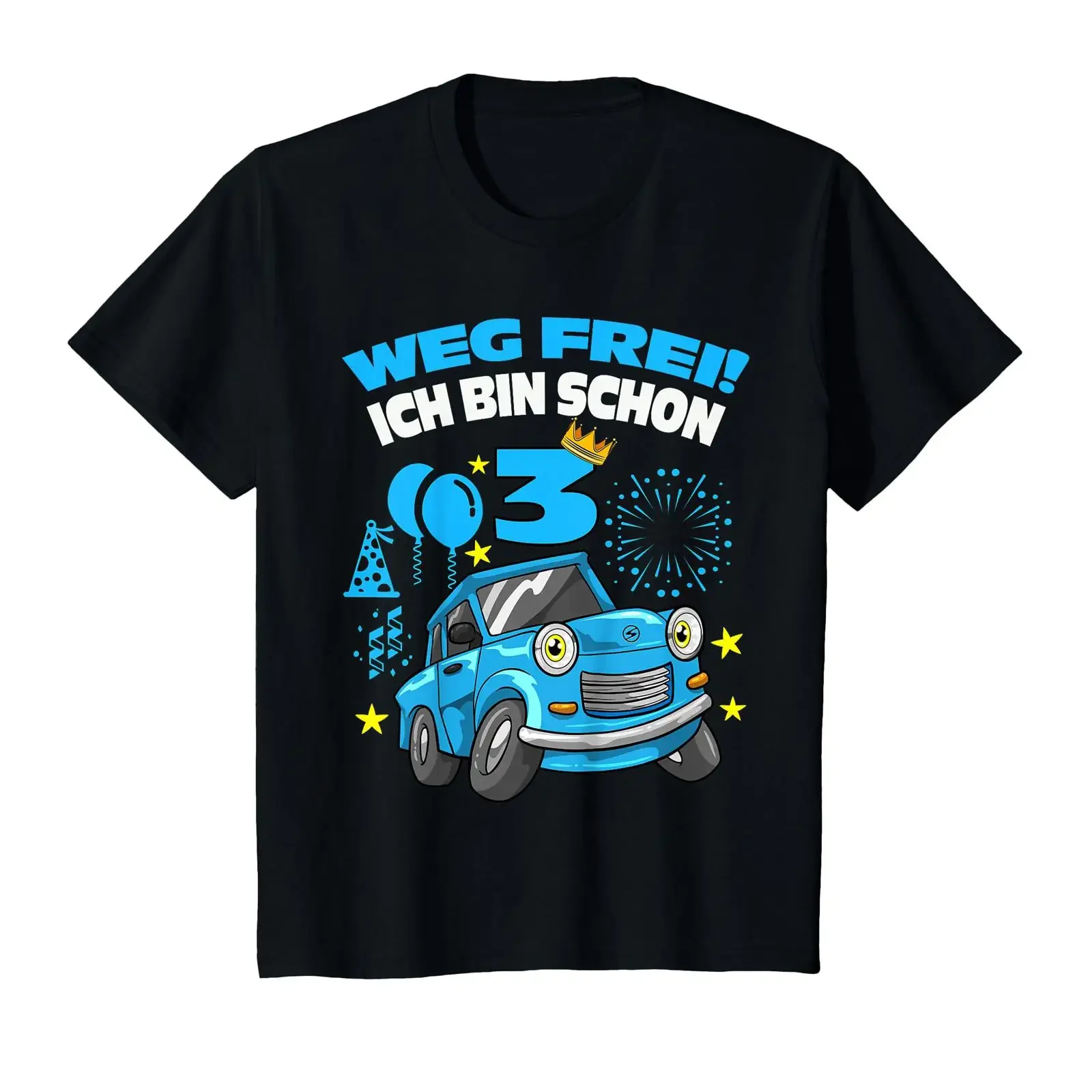 Camiseta infantil Weg frei ich bin já 3 anos, camiseta vintage lavada, elástica, unissex, respirável, macia