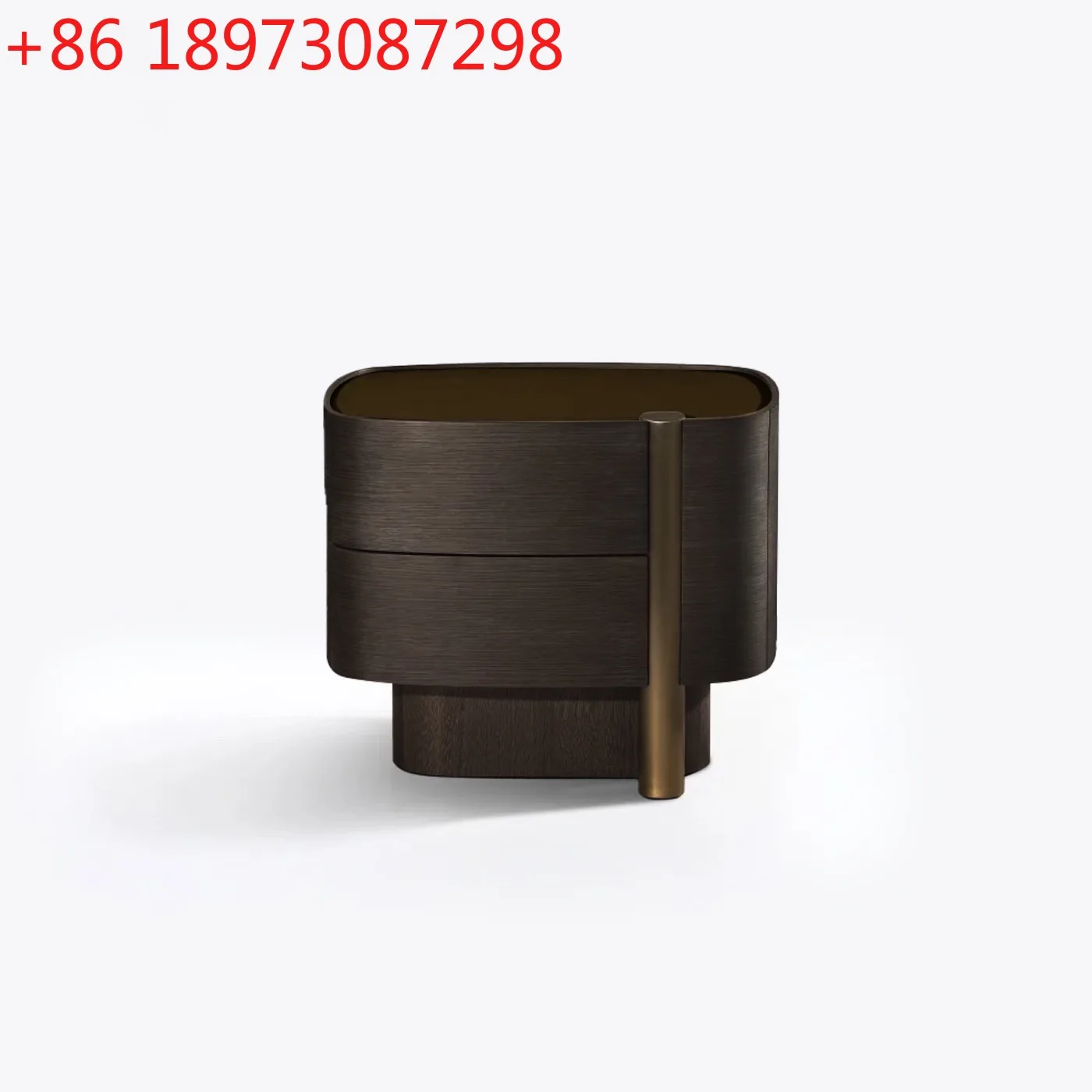 Italian minimalist solid wood bedside table simple modern storage chest bedroom