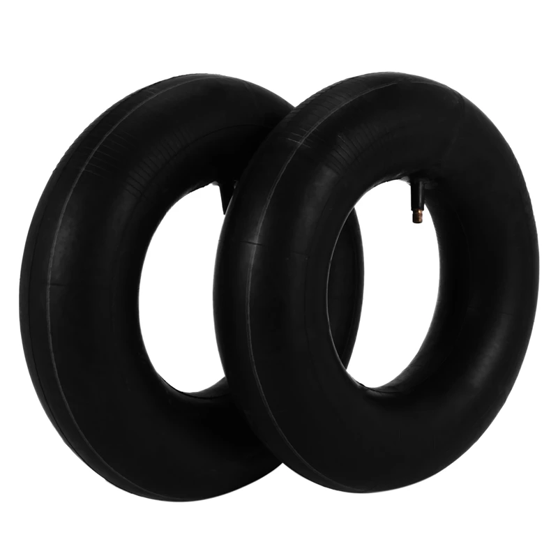 2 PCS 13 x 5.00-6 inch Heavy Duty Inner Tube with TR-13 Straight Valve Stem - for Wheelbarrows, Mowers, Hand Trucks