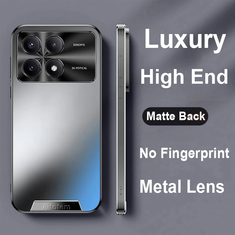 

Тонкий чехол для телефона Poco F5 Pro с металлическими линзами и защищенным пластиковым жестким чехлом для телефона XiaoMi Poco F6 Pro