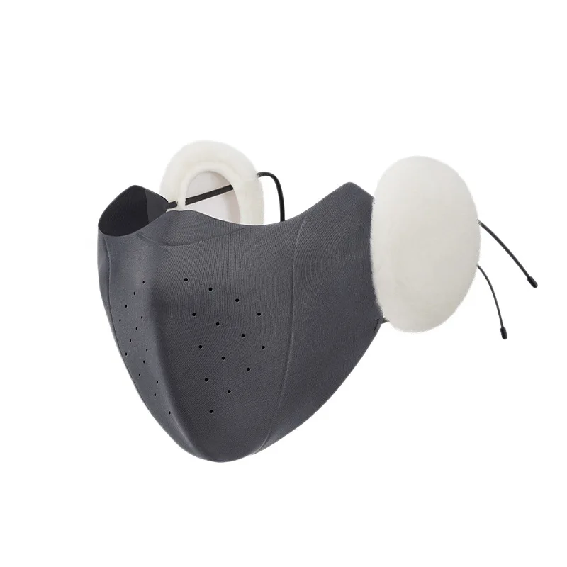 

Новая термомаска-ушанки для женщин, ветрозащитная и морозостойкая, высококачественная осенняя бархатная маска-ушанка 2-в-1