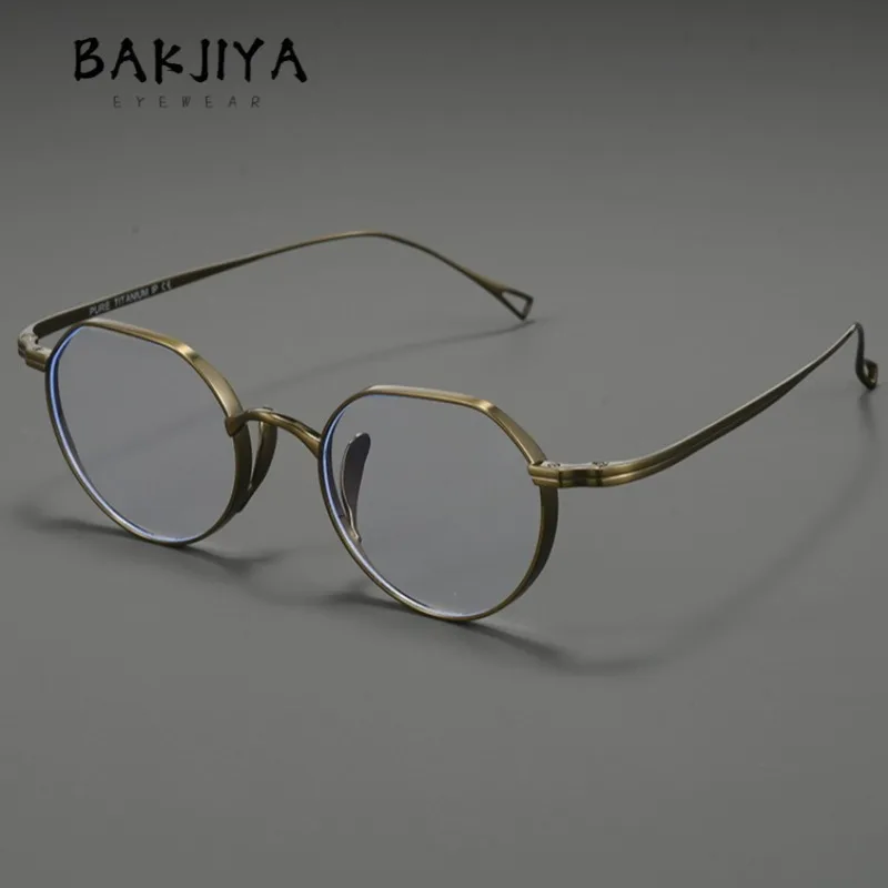 

Japanese Retro Oval Pure Titanium Eyeglass Frames Women's IP Plated Optical Frame Spectacle Men's Prescription Eyeglasses Frames