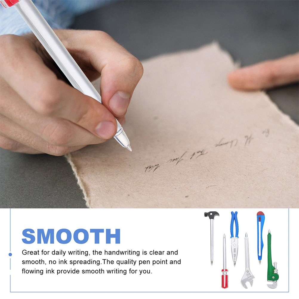 

6 Pcs Black Ink Hardware Shape Pen Children's Bulk Student Writing Hardwares Pens