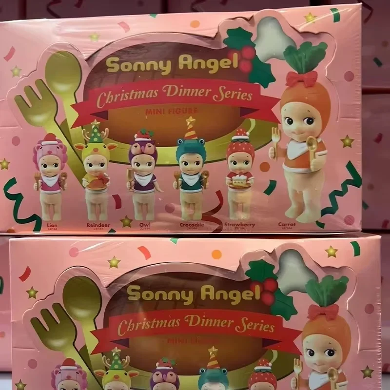 2024 New Sonny Angel Christmas Dinner Series Blind Box Hippie Kawaii In Stock Origina Figure Limited Mystery Suprise Boxes Gifts