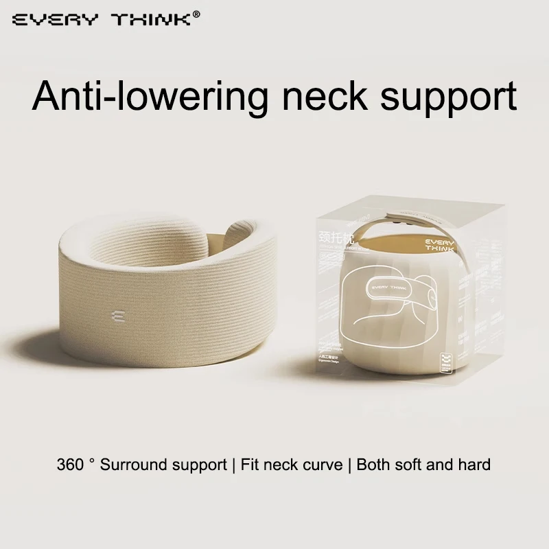 EVERYTHINK Portable Storage Neck Brace for Sleeping and Travel - Cervical Collar Relief Neck Pain and Neck Support