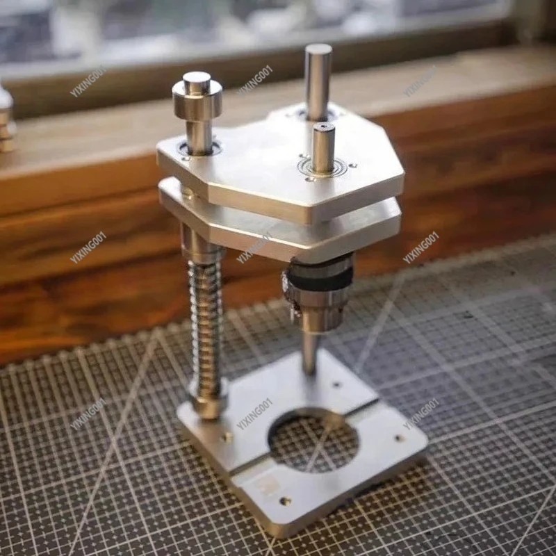 Aluminum Profile Vertical Hand Drill Auxiliary Support Woodworking Bracket for Precise Drilling