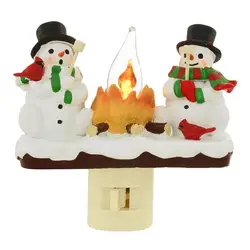 Christmas Campfire Flickering Night Light Campfire Light Indoor Figurine Lamps Christmas Light For Hallway Stairs Decorations