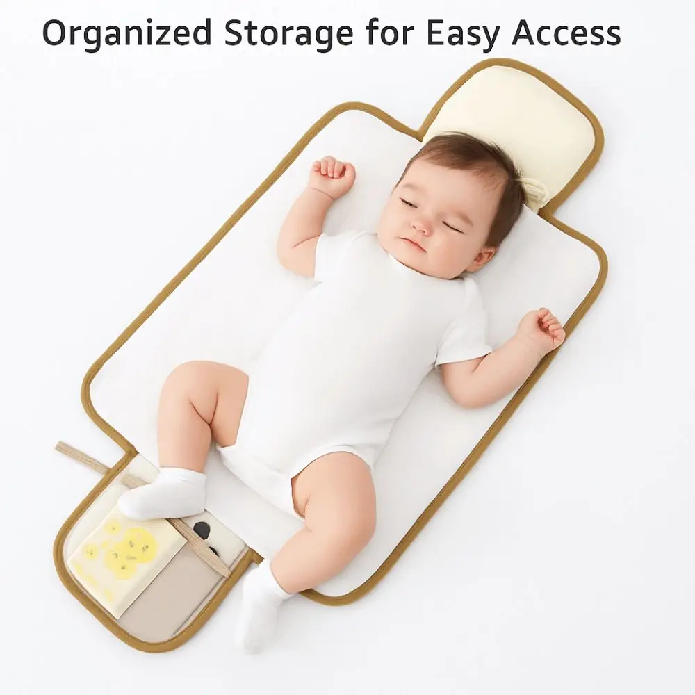 Foldable Diaper Changing Pad Bear Waterproof Baby Infant Diaper Urine Mat Easy To Clean Comfortable Bedding Changing Cover Pad