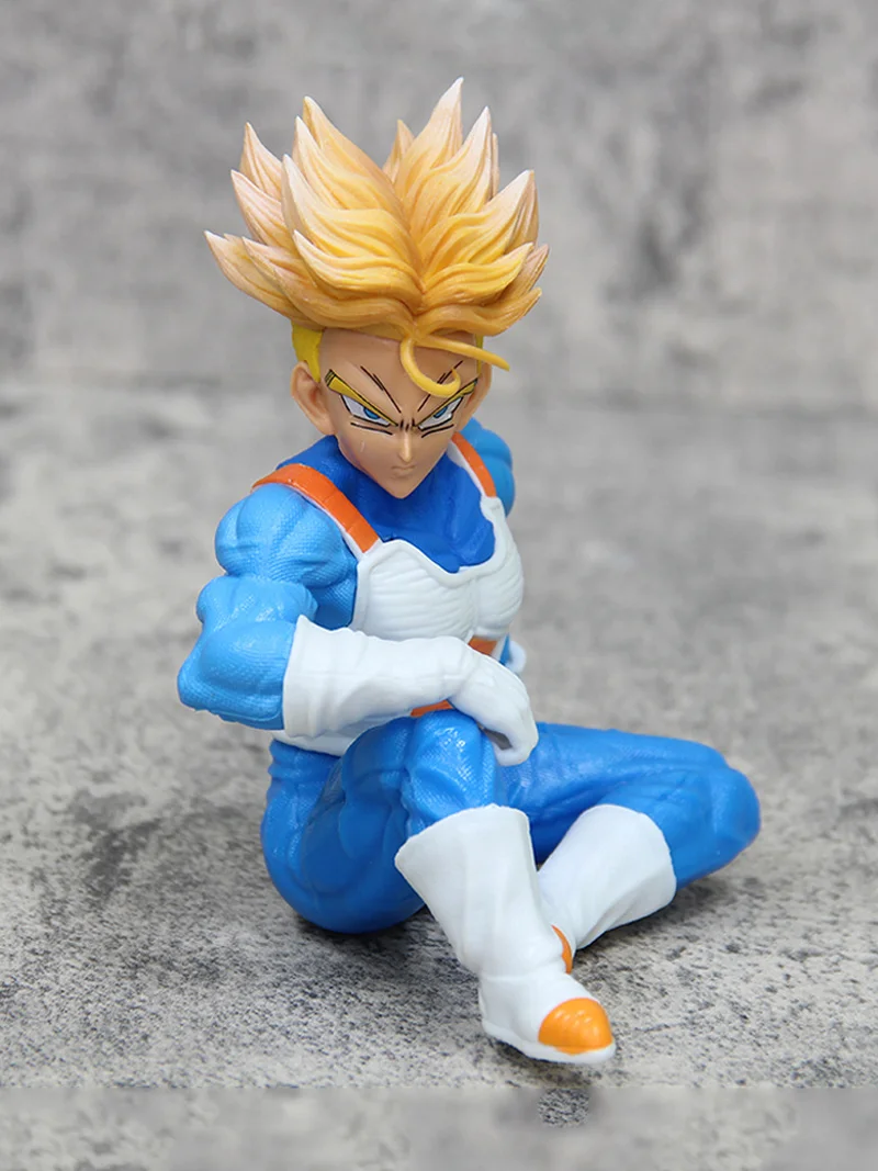 Dragon Ball anime peripheral GK statue ornament Saiyan sitting posture Tranx Dragon Ball figurine desktop ornament model