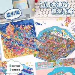 Mini Animal Miniature Landscape 3D Stickers Diy New Funny Fashion Children Surprised Stationery Toy Stress Relief Party Favors