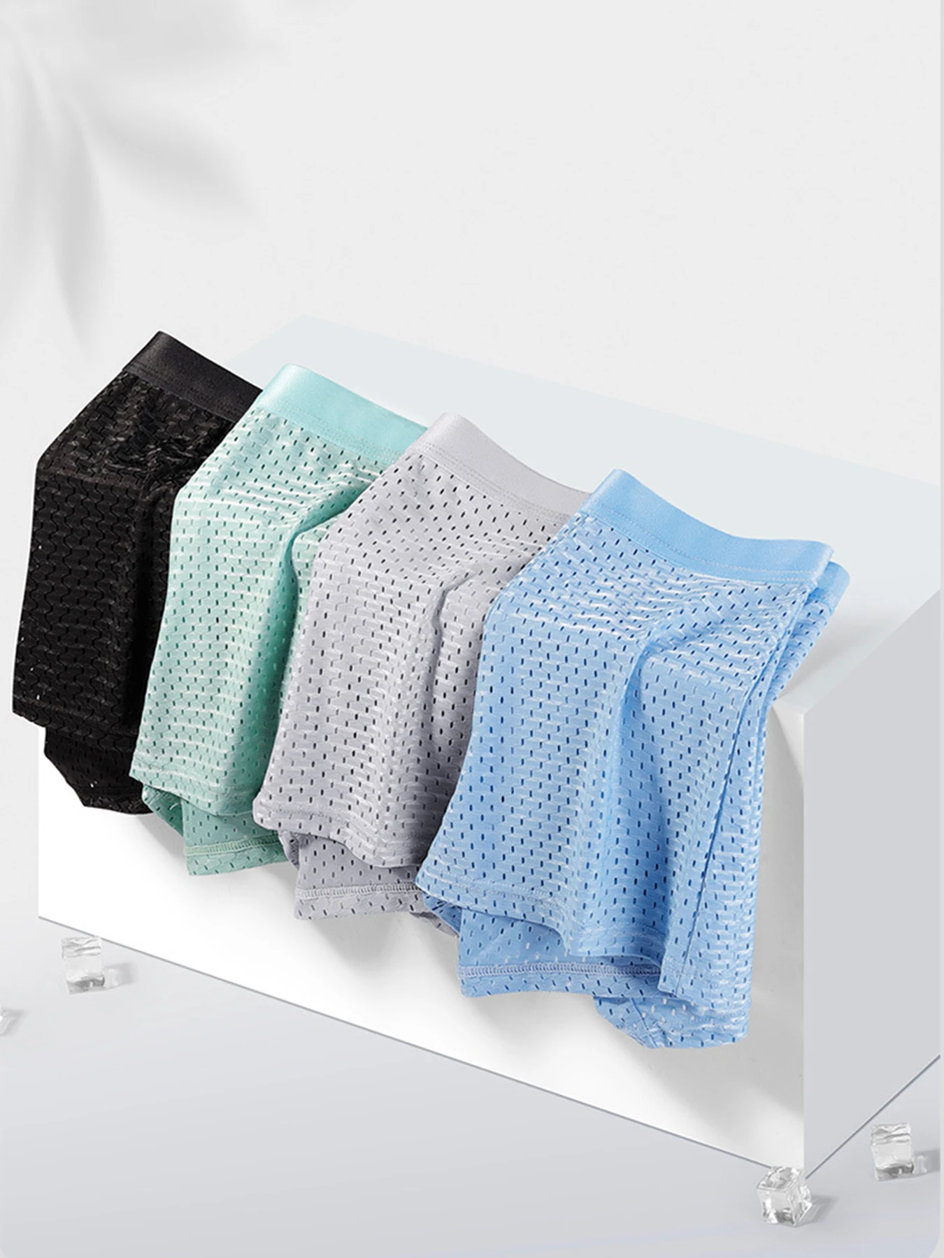3Pcs Men's Underwear Random Mens Ultra-thin Transparent Boxershorts Male Mesh Slips Homme Panties Fashion Men's Underpants