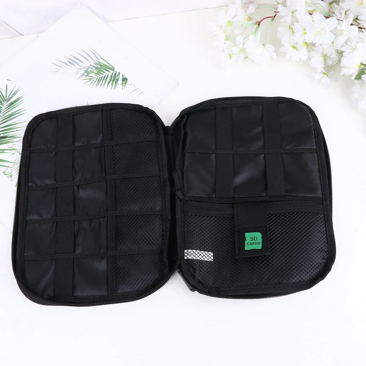 

Data Cable Headphone Storage Bag Organizers Black Earphone Holder Travel