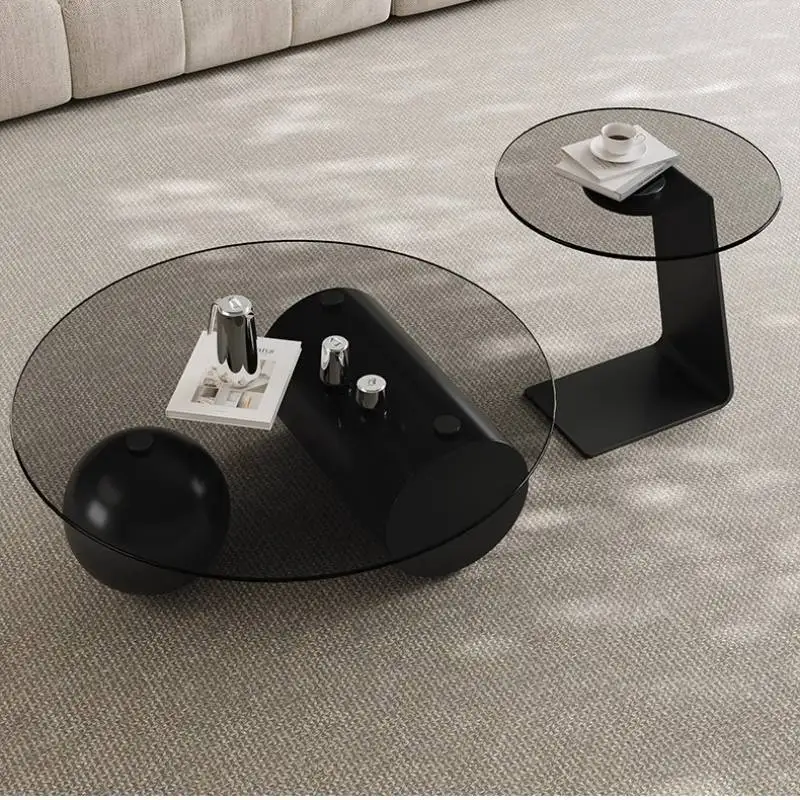 

Japanese Glass Top Coffee Tables Modern Black Narrow Luxury Coffee Table Living Room Designer Mesa De Centro Sala Furniture Home