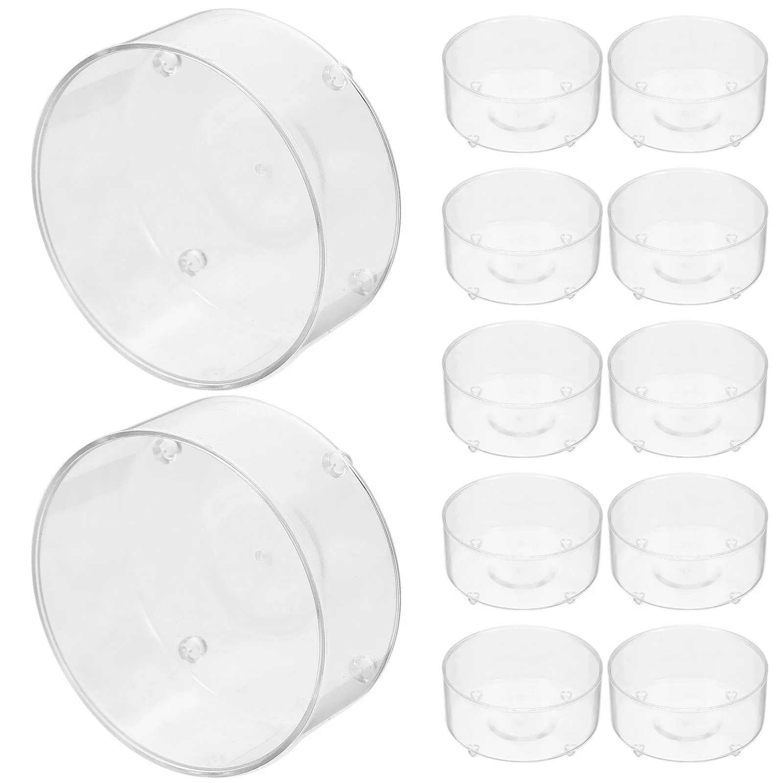 100 Pcs Holder for Different Sizes Shapes Temple Mini Premium Material Clear Cup