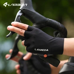 LAMEDA Double EI Arrow Cycling Half Finger Gloves for Men and Women Summer Short Finger Road Mountain Bike Cycling Gloves