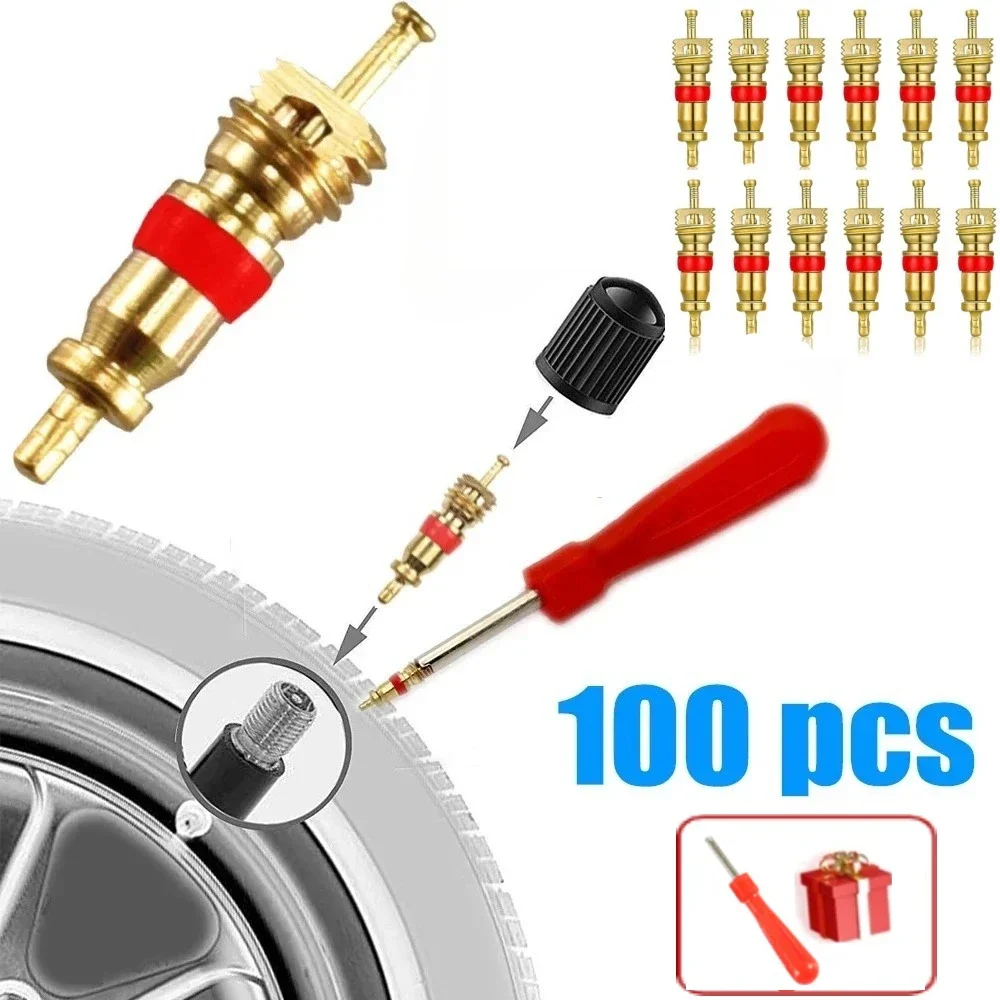 

Copper Valve Core Car Motorcycle Bike Tire Valve Core American/US Vacuum Tyre Valve Stems Core Remover Bicycle Auto Accessories