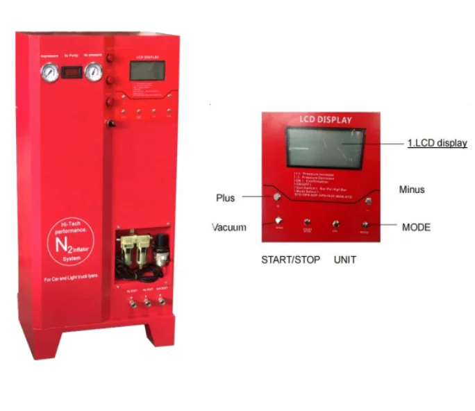 Automatic High-pressure Metal Nitrogen Inflator Machine  Tire Nitrogen Generator Equipment for Car Light Truck