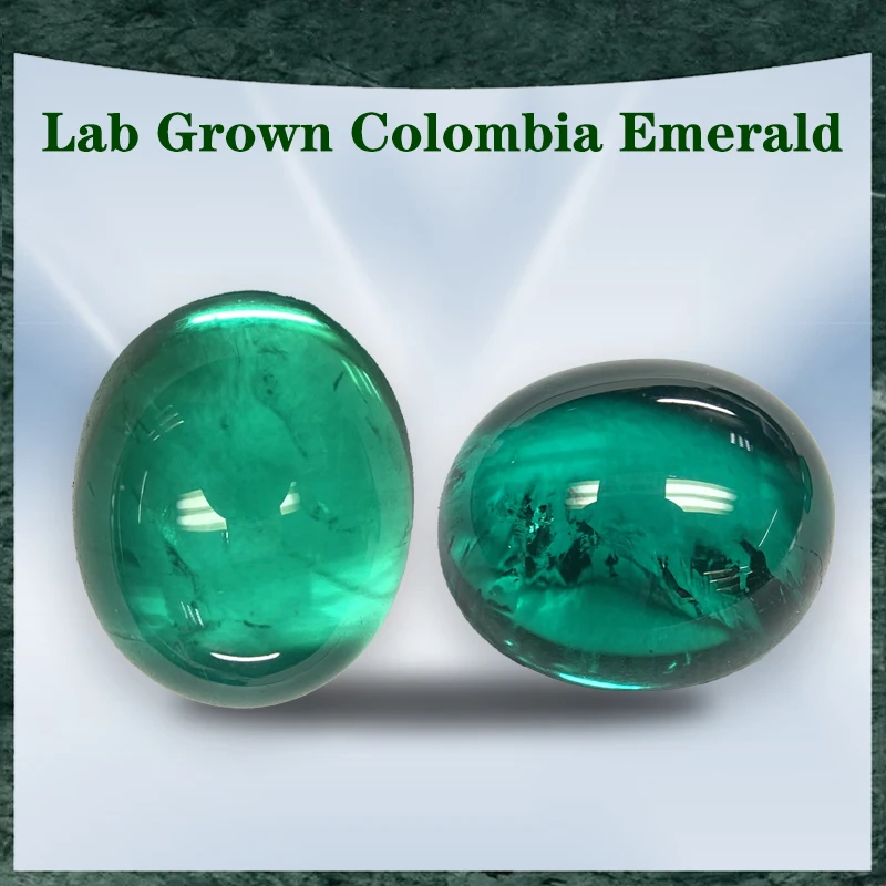 

Top Lab Grown Colombia Oval Cut Smooth Surface Selectable AGL Certificate Hydrothermal Emeralds for Diy Jewelry Making Materials