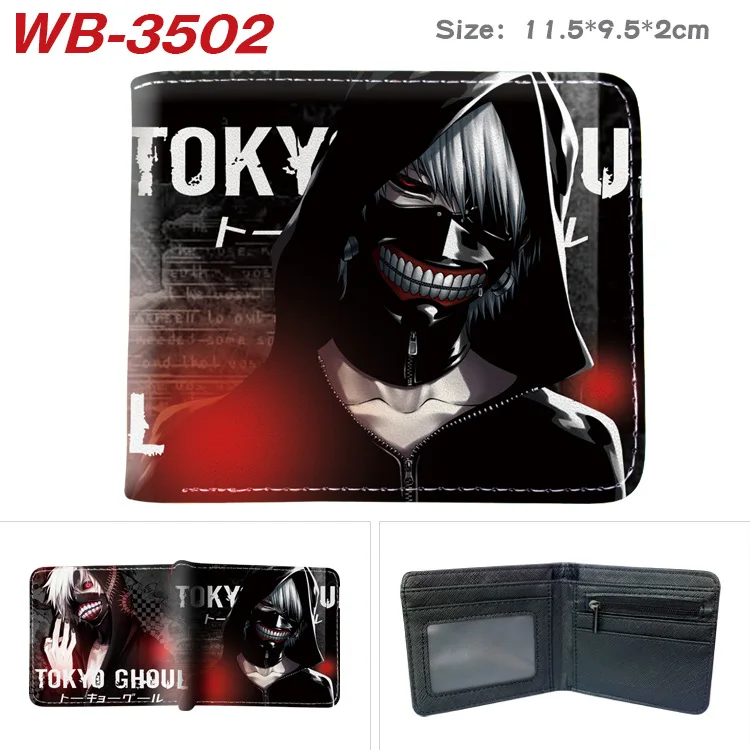 Tokyo Ghoul Cartoon Short Purse Anime Coin Purse with Card Holder Zipper Wallet