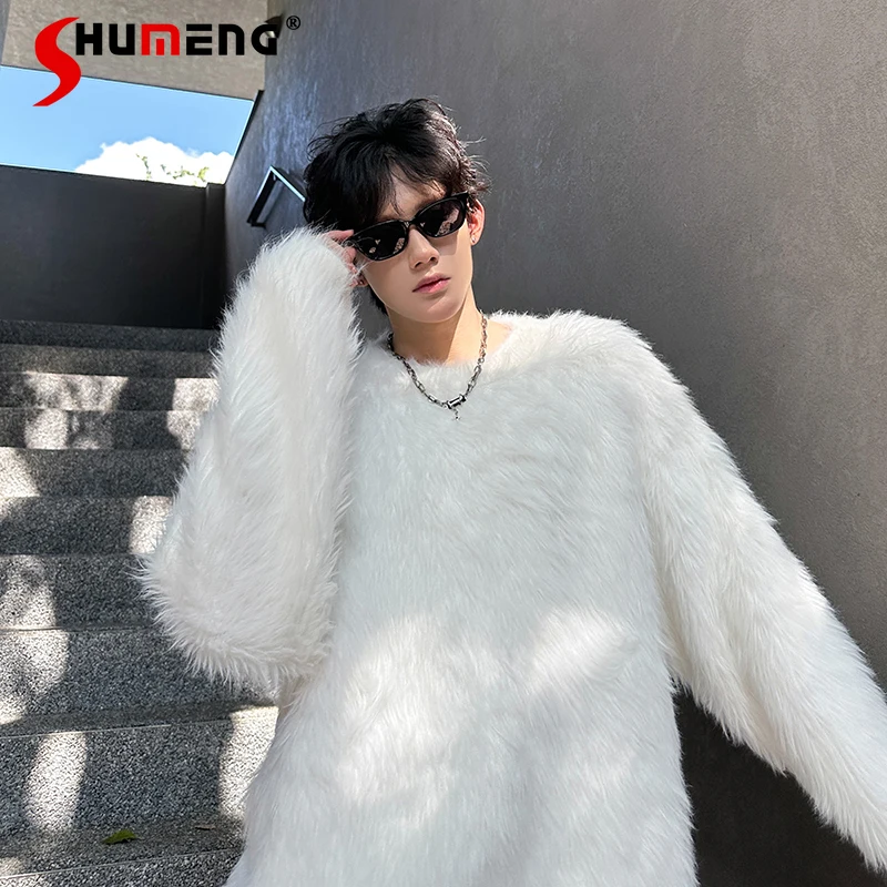 

Осень-зима 2022, новые высококачественные однотонные пуловеры, свитера для мужчин и женщин, модные трикотажные изделия, мужские красивые вязаные топы с длинными рукавами